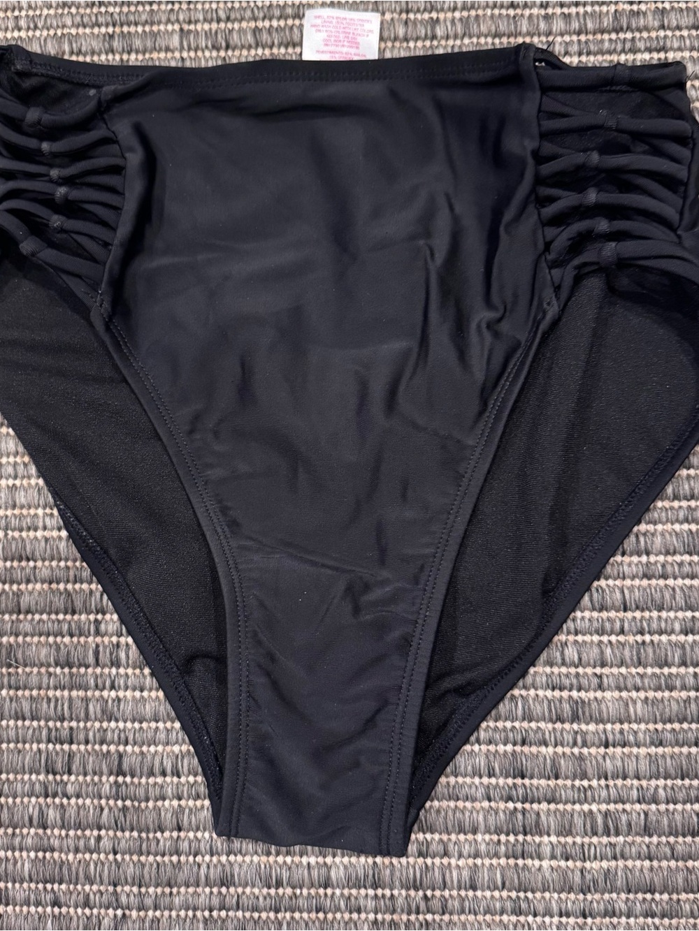 Xhilaration Black Ruched Side Bikini Bottoms